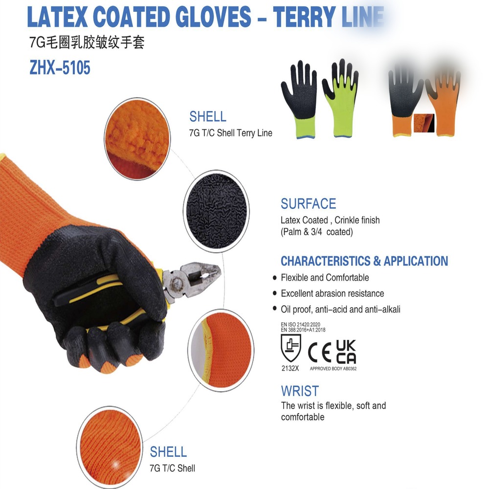 Latex Coated Gloves