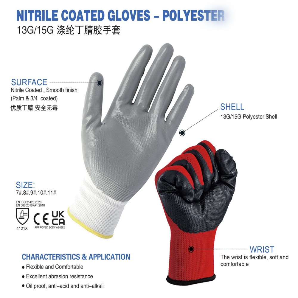 Nitrile Coated Gloves